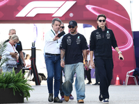 Lewis Hamilton and George Russell of Mercedes before Sprint ahead of the Formula 1 Grand Prix of Qatar at Lusail International Circuit in Lu...