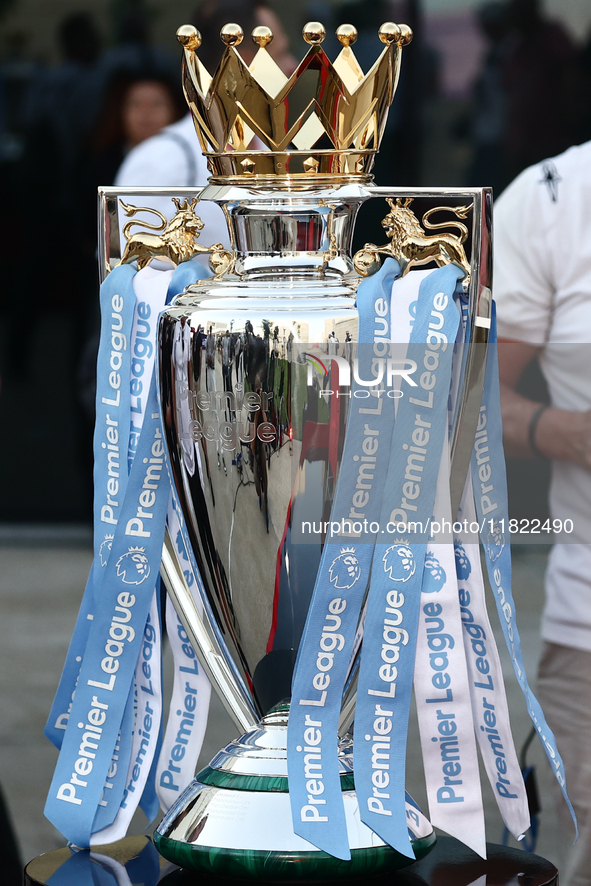 Premier League Trophy before Sprint ahead of the Formula 1 Grand Prix of Qatar at Lusail International Circuit in Lusail, Qatar on November...