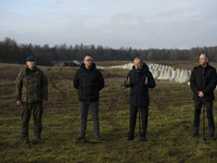 From left to right: Gen. Marek Wawrzyniak, Minister of Infrastructure Dariusz Klimczak, Prime Minister Donald Tusk, and Deputy Minister of N...