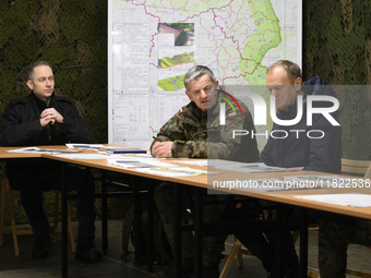 From left to right: Deputy Minister of National Defense Cezary Tomczyk, Gen. Marek Wawrzyniak, and Prime Minister Donald Tusk participate in...