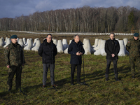 From left to right: Gen. Marek Wawrzyniak, Minister of Infrastructure Dariusz Klimczak, Prime Minister Donald Tusk, Deputy Minister of Natio...