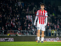 Fabian Bzdyl participates in the game between KS Cracovia and Zaglebie Lubin in Krakow, Poland, on November 29, 2024. This is a PKO BP Ekstr...