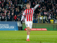 Benjamin Kallman participates in the game between KS Cracovia and Zaglebie Lubin in Krakow, Poland, on November 29, 2024. This is a PKO BP E...