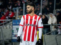 Ajdin Hasic participates in the game between KS Cracovia and Zaglebie Lubin in Krakow, Poland, on November 29, 2024. This is a PKO BP Ekstra...