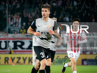 Igor Orlikowski participates in the game between KS Cracovia and Zaglebie Lubin in Krakow, Poland, on November 29, 2024. This is a PKO BP Ek...