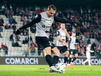 Bartosz Kopacz participates in the game between KS Cracovia and Zaglebie Lubin in Krakow, Poland, on November 29, 2024. This is a PKO BP Eks...