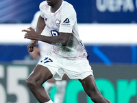 Ngal'ayel Mukau of LOSC Lille during the UEFA Champions League 2024/25 League Phase MD5 match between Bologna FC and LOSC Lille at Stadio Re...