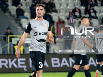 Igor Orlikowski participates in the game between KS Cracovia and Zaglebie Lubin in Krakow, Poland, on November 29, 2024. This is a PKO BP Ek...