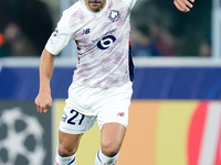 Benjamin Andre' of LOSC Lille during the UEFA Champions League 2024/25 League Phase MD5 match between Bologna FC and LOSC Lille at Stadio Re...