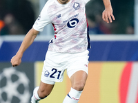 Benjamin Andre' of LOSC Lille during the UEFA Champions League 2024/25 League Phase MD5 match between Bologna FC and LOSC Lille at Stadio Re...