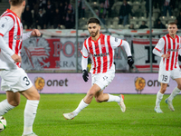 Ajdin Hasic participates in the game between KS Cracovia and Zaglebie Lubin in Krakow, Poland, on November 29, 2024. This is a PKO BP Ekstra...