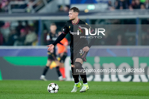 Sam Beukema of Bologna FC during the UEFA Champions League 2024/25 League Phase MD5 match between Bologna FC and LOSC Lille at Stadio Renato...