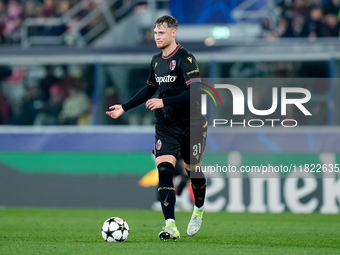 Sam Beukema of Bologna FC during the UEFA Champions League 2024/25 League Phase MD5 match between Bologna FC and LOSC Lille at Stadio Renato...