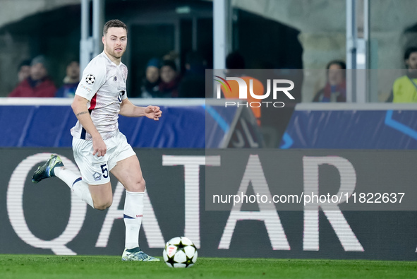 Gabriel Gudmundsson of LOSC Lille during the UEFA Champions League 2024/25 League Phase MD5 match between Bologna FC and LOSC Lille at Stadi...