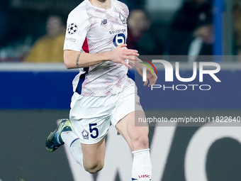 Gabriel Gudmundsson of LOSC Lille during the UEFA Champions League 2024/25 League Phase MD5 match between Bologna FC and LOSC Lille at Stadi...