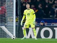 Lucas Chevalier of LOSC Lille during the UEFA Champions League 2024/25 League Phase MD5 match between Bologna FC and LOSC Lille at Stadio Re...