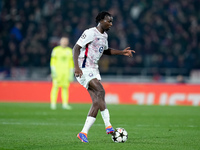 Ngal'ayel Mukau of LOSC Lille during the UEFA Champions League 2024/25 League Phase MD5 match between Bologna FC and LOSC Lille at Stadio Re...