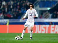 Ayyoub Bouaddi of LOSC Lille during the UEFA Champions League 2024/25 League Phase MD5 match between Bologna FC and LOSC Lille at Stadio Ren...