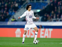 Ayyoub Bouaddi of LOSC Lille during the UEFA Champions League 2024/25 League Phase MD5 match between Bologna FC and LOSC Lille at Stadio Ren...