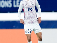 Ayyoub Bouaddi of LOSC Lille during the UEFA Champions League 2024/25 League Phase MD5 match between Bologna FC and LOSC Lille at Stadio Ren...