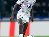 Ngal'ayel Mukau of LOSC Lille during the UEFA Champions League 2024/25 League Phase MD5 match between Bologna FC and LOSC Lille at Stadio Re...