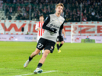 Bartlomiej Kludka participates in the game between KS Cracovia and Zaglebie Lubin in Krakow, Poland, on November 29, 2024. This is a PKO BP...