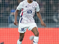 Bafode' Diakite' of LOSC Lille during the UEFA Champions League 2024/25 League Phase MD5 match between Bologna FC and LOSC Lille at Stadio R...