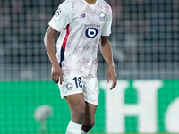 Bafode' Diakite' of LOSC Lille during the UEFA Champions League 2024/25 League Phase MD5 match between Bologna FC and LOSC Lille at Stadio R...