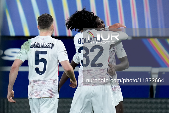 Ngal'ayel Mukau of LOSC Lille celebrates after scoring second goal during the UEFA Champions League 2024/25 League Phase MD5 match between B...