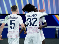 Ngal'ayel Mukau of LOSC Lille celebrates after scoring second goal during the UEFA Champions League 2024/25 League Phase MD5 match between B...