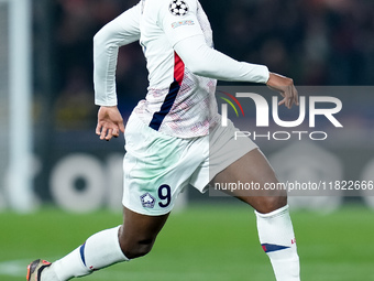 Jonathan David of LOSC Lille during the UEFA Champions League 2024/25 League Phase MD5 match between Bologna FC and LOSC Lille at Stadio Ren...