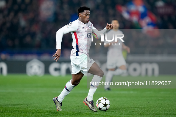 Jonathan David of LOSC Lille during the UEFA Champions League 2024/25 League Phase MD5 match between Bologna FC and LOSC Lille at Stadio Ren...