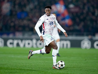 Jonathan David of LOSC Lille during the UEFA Champions League 2024/25 League Phase MD5 match between Bologna FC and LOSC Lille at Stadio Ren...