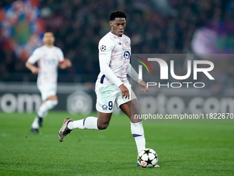 Jonathan David of LOSC Lille during the UEFA Champions League 2024/25 League Phase MD5 match between Bologna FC and LOSC Lille at Stadio Ren...