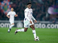 Jonathan David of LOSC Lille during the UEFA Champions League 2024/25 League Phase MD5 match between Bologna FC and LOSC Lille at Stadio Ren...