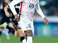 Jonathan David of LOSC Lille during the UEFA Champions League 2024/25 League Phase MD5 match between Bologna FC and LOSC Lille at Stadio Ren...