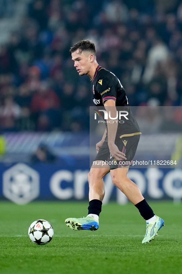 Thijs Dallinga of Bologna FC during the UEFA Champions League 2024/25 League Phase MD5 match between Bologna FC and LOSC Lille at Stadio Ren...