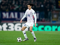 Ayyoub Bouaddi of LOSC Lille during the UEFA Champions League 2024/25 League Phase MD5 match between Bologna FC and LOSC Lille at Stadio Ren...