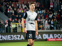 Tomasz Pienko participates in the game between KS Cracovia and Zaglebie Lubin in Krakow, Poland, on November 29, 2024. This is a PKO BP Ekst...