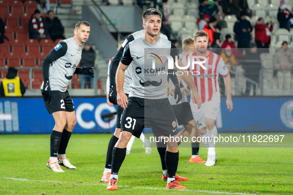 Igor Orlikowski participates in the game between KS Cracovia and Zaglebie Lubin in Krakow, Poland, on November 29, 2024. This is a PKO BP Ek...