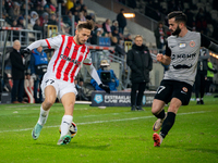 Mateusz Bochniak participates in the game between KS Cracovia and Zaglebie Lubin in Krakow, Poland, on November 29, 2024. This is a PKO BP E...