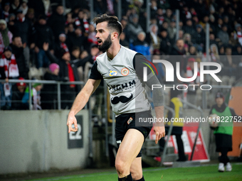 Mateusz Wdowiak participates in the game between KS Cracovia and Zaglebie Lubin in Krakow, Poland, on November 29, 2024. This is a PKO BP Ek...