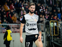 Mateusz Wdowiak participates in the game between KS Cracovia and Zaglebie Lubin in Krakow, Poland, on November 29, 2024. This is a PKO BP Ek...