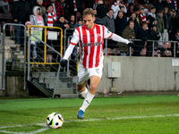 Mikkel Maigaard participates in the game between KS Cracovia and Zaglebie Lubin in Krakow, Poland, on November 29, 2024. This is a PKO BP Ek...