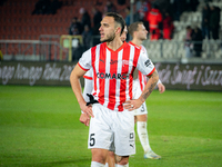 Virgil Ghita participates in the game between KS Cracovia and Zaglebie Lubin in Krakow, Poland, on November 29, 2024. This is a PKO BP Ekstr...