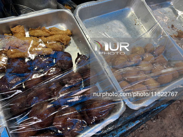 Snacks are at a roadside snack stand in Konni, Pathanamthitta, Kerala, India, on April 5, 2024. 