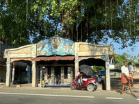 A small Hindu temple is dedicated to Lord Shiva in Konni, Pathanamthitta, Kerala, India, on April 6, 2024. (