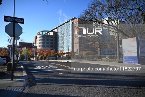 The outside of Jacobi Hospital, where the injured child receives treatment. The New York City Police Department asks for the public's assist...