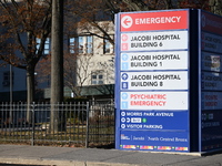 The outside of Jacobi Hospital, where the injured child receives treatment. The New York City Police Department asks for the public's assist...