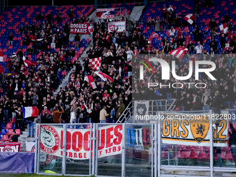 Supporters of LOSC Lille during the UEFA Champions League 2024/25 League Phase MD5 match between Bologna FC and LOSC Lille at Stadio Renato...